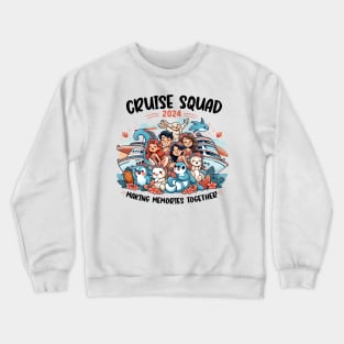 Happy Family Cruise Squad 2024 Summer Friends Boys Women Men Crewneck Sweatshirt